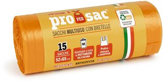 VIROSAC PROXSAC SACCO NETTEZZA PROFUMATO ARANCIO 52X65 15 PEZZI   VIR1018