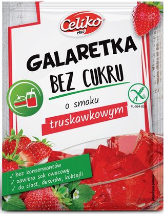 Natura - Galaretka bez cukru o smaku truskawkowym - 14 g