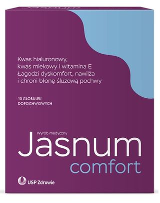 Jasnum Comfort, Globulki dopochwowe z kwasem hialuronowym i mlekowym