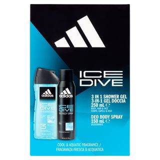Adidas Xmas25 Maschile Deodorante 150 Ml + Shower Gel 250 Ml Ice Dive