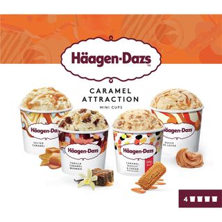 Helado Caramel Attraction, Caja 4 Tarrinas 380 Ml