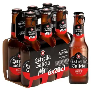 Cerveza Especial Estrella Galicia, Pack 6X20 Cl.