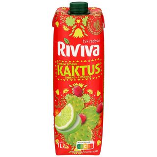 Riviva Napój o smaku kaktus-jabłko-limonka 1 l