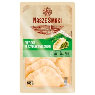 Nasze Smaki Pierogi ze szpinakiem i serem, 400 g