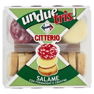 Citterio UnDueTris! Salame con formaggio e Crostini 100 g