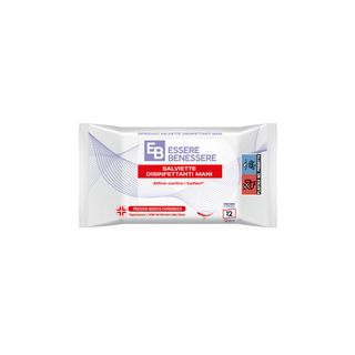 Essere Benessere Mini Salviette Disinfettanti mani 12 Pezzi