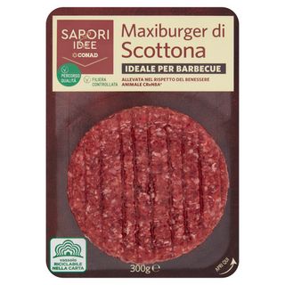 SAPORI & IDEE CONAD Percorso Qualità Maxiburger di Scottona benessere 300 g - 8003170091153