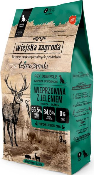 Wiejska Zagroda Leśne Smaki Adult Wieprzowina z jeleniem 9 kg