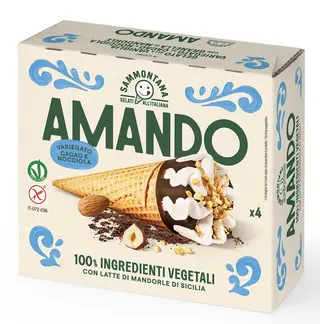 4 Coni Amando Latte di mandorla 300G Sammontana