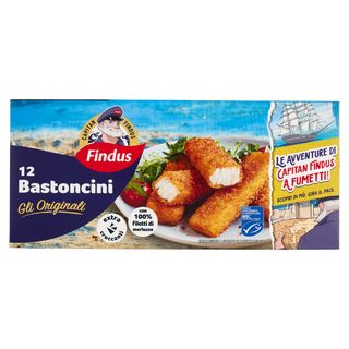 Capitan Findus 12 Bastoncini con 100% Filetti di Merluzzo 300 g