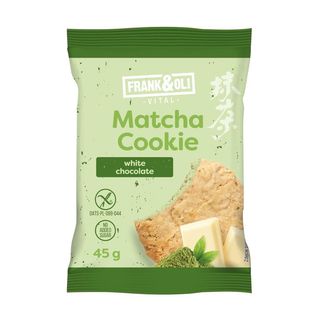 Frank&Oli Ciastka matcha z białą czekoladą 45 g