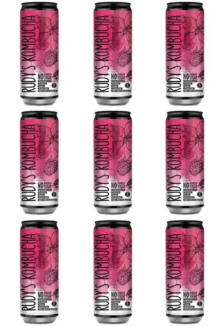 Kombucha de Framboesa e Manjericão