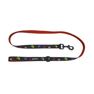 Gotoo Correa estampada calavera negro para perros