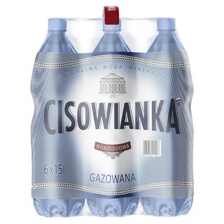 Cisowianka Naturalna woda mineralna gazowana niskosodowa 6 x 1,5 l