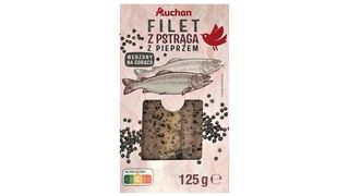 Auchan - Filety z pstrąga wędzonego z pieprzem - 125 g