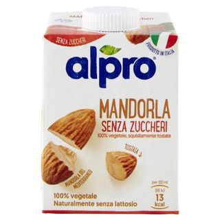 ALPRO Senza Zuccheri Mandorla, Bevanda 100% Vegetale, Basso in grassi, Senza Lattosio, 500ml