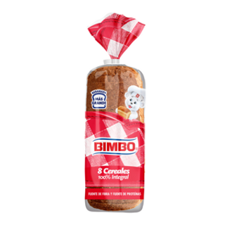 Pan Molde Integral 8 Cereales 650gr Bimbo
