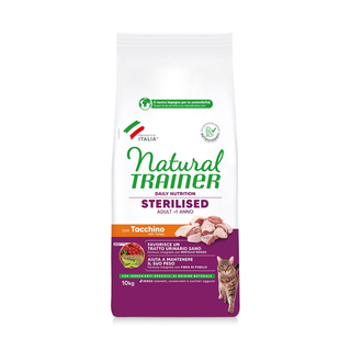 Natural trainer gatto sterilised tacchino 10kg