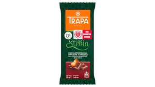 Barre de chocolat au lait et aux noisettes 75g - TRAPA STEVIA