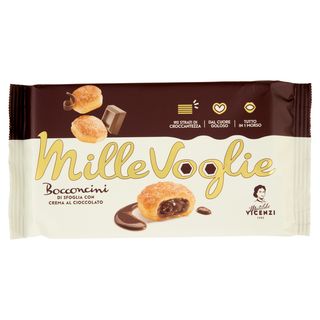 Matilde Vicenzi MilleVoglie Bocconcini di Sfoglia con Crema al Cioccolato 100 g