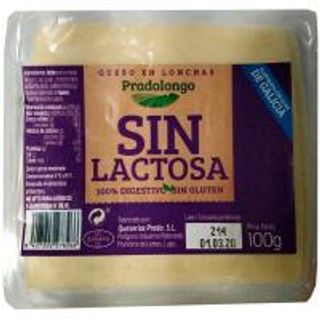 Queso Sin Lactosa Pradolongo, Lonchas, Bandeja 100 Gr. (15710585)