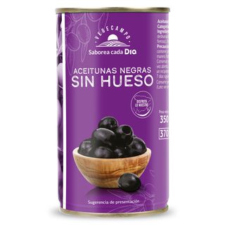 Aceitunas Negras Sin Hueso Dia Vegecampo Lata 150 G