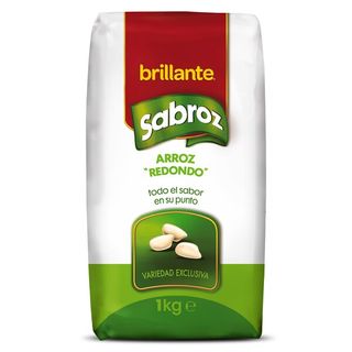 Arroz Redondo Sabroz Brillante Paquete 1 Kg.