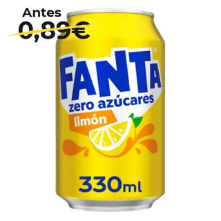 Fanta Zero Azúcares Limón Lata 330ml