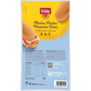 Panecillos Medias Noches Sin Gluten, Paquete 200 G