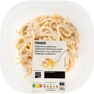 Tallarines A La Carbonara Eroski Bandeja 280 Gr. (25565961)