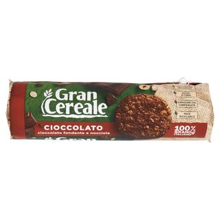 Gran Cereale Biscotti Gran Cereale Cioccolato Biscotti Con Cioccolato Fondente E Nocciole Tubo 230 G