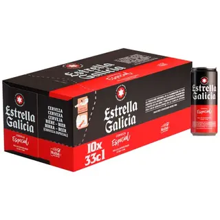 Cerveza Especial Lata Estrella Galicia 10X33Cl