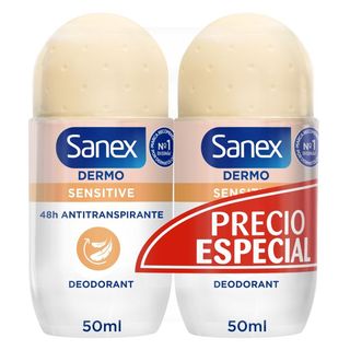 Desodorante Roll-On Dermo Sensitive 48h Antitranspirante - Sanex - 2 x 50 ml 8714789974699