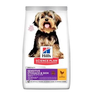 1.5 kg Hill's Science Plan Sensitive Stomach y Skin Small y Mini Pollo pienso para perros