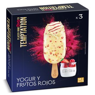 Helado Bombón Yogur Y Frutos Rojos Dia Temptation 3 X 66 G