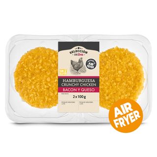 Burger Crunchy Chicken Bacón Y Queso Selección De Dia Bandeja 200 G
