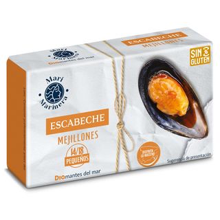 Mejillones En Escabeche 14/18 Piezas Dia Mari Marinera Lata 69 G
