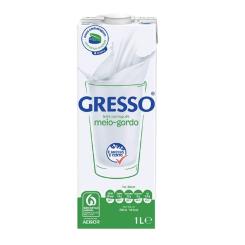 Gresso Leite Meio Gordo 1L
