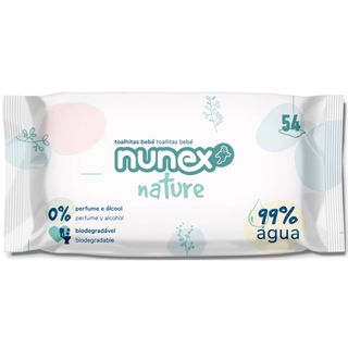 Toalhitas Bebé Nature 99% Água Biodegradáveis Nunex (emb. 54 un)