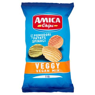 Amica Chips Veggy Vegan Mix con mix di Pomodori Patate Spinaci 110 g