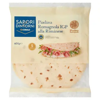 SAPORI & DINTORNI CONAD Piadina Romagnola IGP alla Riminese 5 x 120 g - 8003170009417