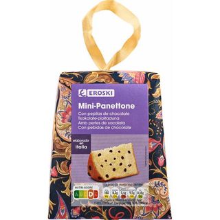 Mini Panettone De Chocolate Eroski, Caja 90 Gr.