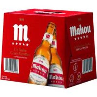 Cerveza Mahou 5 Estrellas, Pack Botellín 12X25 Cl (6071971)
