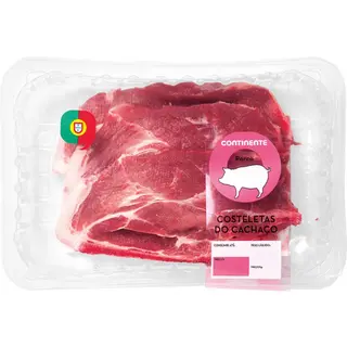 Costeletas do Cachaço de Porco Continente (emb. 650 gr (aprox.))
