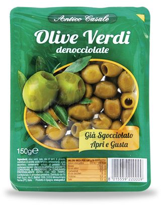 Olive verdi denocciolate