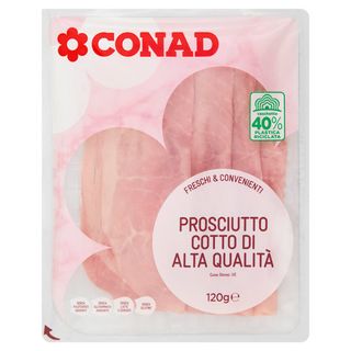 CONAD Freschi & Convenienti Prosciutto Cotto Alta Qualità 120 g - 8003170035195