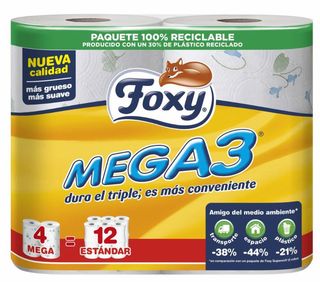 Papel Higienico Mega3 Foxy 4 Rollos