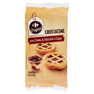 Carrefour Original Crostatine con Crema di Nocciole e Cacao 6 x 40 g