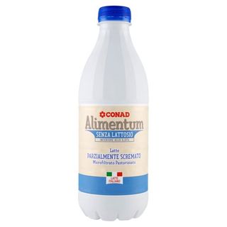 CONAD Alimentum Senza Lattosio Latte Parzialmente Scremato Microfiltrato Pastorizzato 1 l - 8003170062474