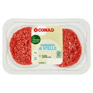 CONAD Percorso Qualità Hamburger di Vitello 2 x 80 g - 8003170072237